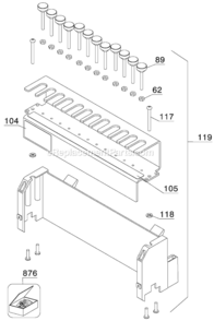 Page E Diagram and Parts List for 77240 Type 1 Porter Cable Planer Jointer